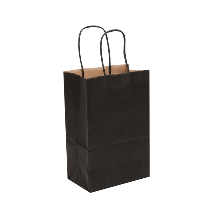Black on Kraft Shoppers - Bags & Bows by S. W Packaging